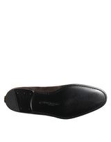 Dolce & Gabbana Brown Velvet Leather Slip On Loafers Shoes