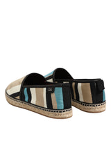 Dolce & Gabbana Multicolor Stripes Canvas Flat Espadrille Shoes