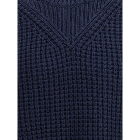 Jil Sander Blue Fleece Wool Sweatshirt