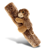 DolliBu Brown Monkey Plush Car Seatbelt Cover - Soft Fluffy Cushion Support for Safety Seat Belt Strap Cover Decorative Wild Life Stuffed Animal Padded Toy Cute Vehicle Accessory for Kids & Adults