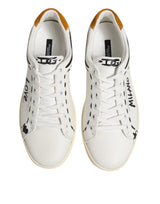 Dolce & Gabbana White Leather MILANO Low Top Sneakers Shoes