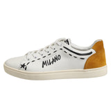 Dolce & Gabbana White Leather MILANO Low Top Sneakers Shoes