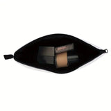 Eyelash Brush & Letter Print Makeup Bag Organizer