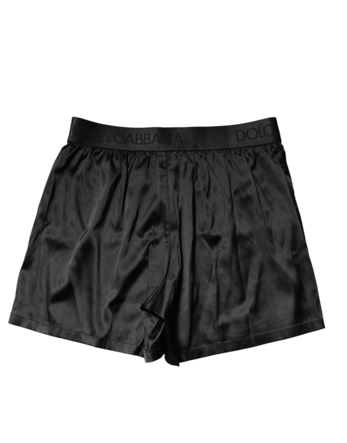 Dolce & Gabbana Black Logo Waist Regular Boxer Shorts Underwear