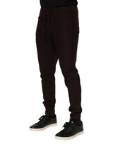 Dolce & Gabbana Brown Cashmere Men Jogger Sweatpants Pants