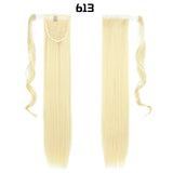 European American Long Straight Hair Velcro Ponytail