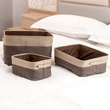 Cotton Linen Desktop Storage Basket for Organizing