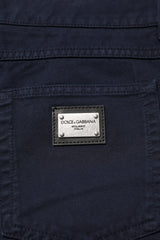 Dolce & Gabbana Black Cotton Tapered Denim Jeans