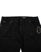 Dolce & Gabbana Black Cotton Skinny Men Denim Jeans
