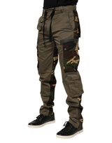 Dolce & Gabbana Brown Cotton Camouflage Cargo Pants