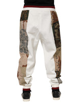 Dolce & Gabbana White Patchwork Jogger Pants