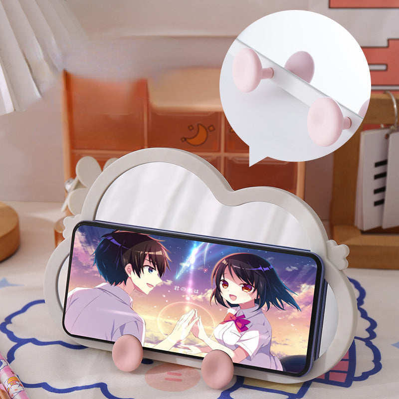 Cute Cartoon Cloud Wall Mounted Makeup Mirror
