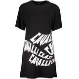 Cavalli Class Black Cotton Casual Dress