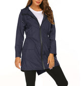Women's Lightweight Hooded Long Outdoor Jacket