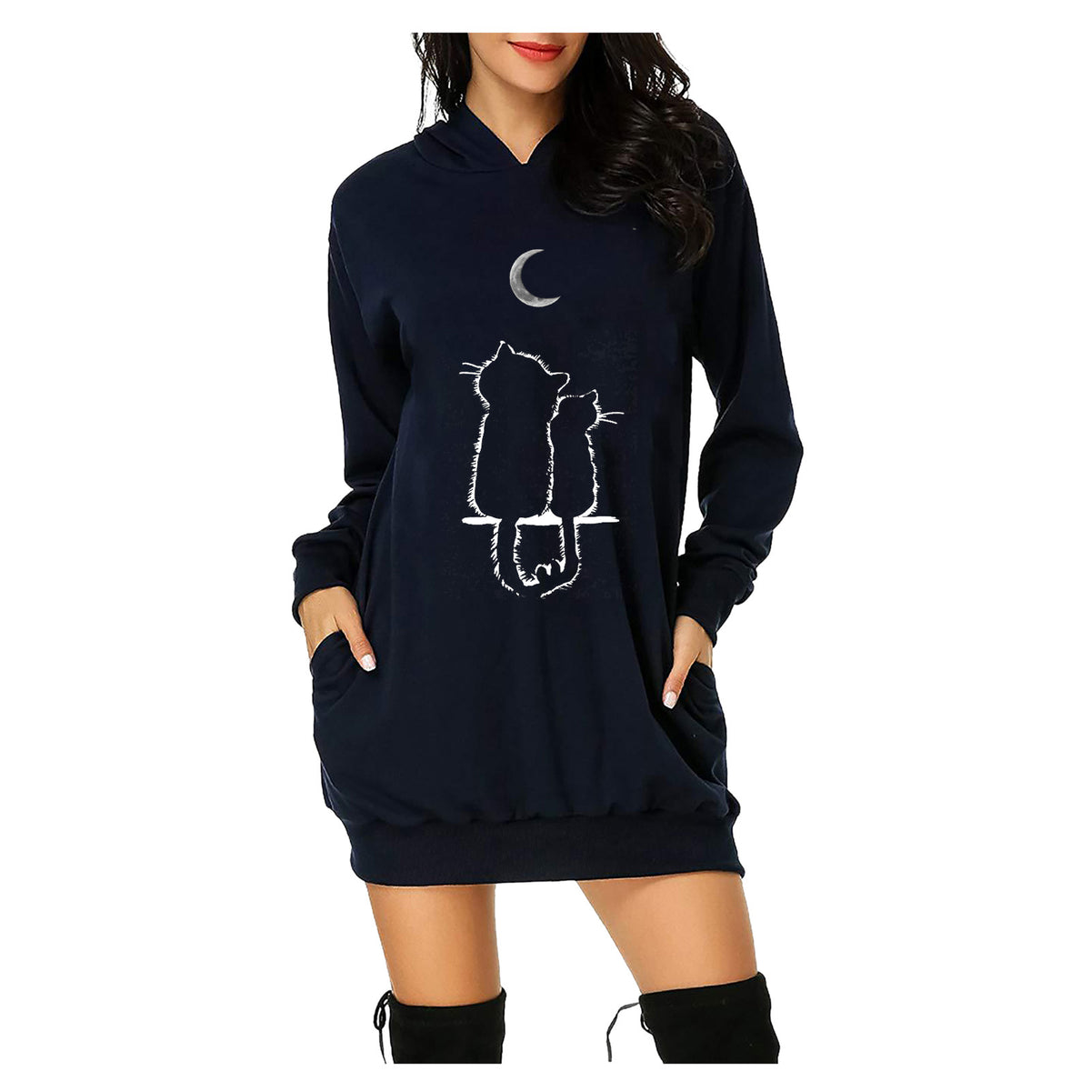 Loose Hooded Sweater Jacket for Women - Spring & Autumn