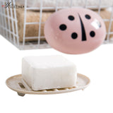 Cute Cartoon Ladybug Portable Soap Organizer for Kids