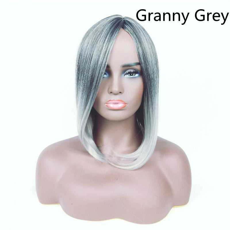 Gradient Long Straight Hair High-Temperature Wig