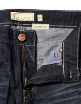 Acht Blue Washed Cotton Mid Waist Flared Denim Jeans