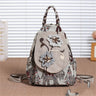 Vintage Style Double Layer Fabric Backpack for Travel