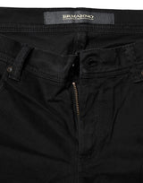 Ermanno Scervino Black Cotton Stretch Flared Bootcut Denim Jeans