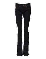 GF Ferre Dark Blue Cotton Mid Waisted Skinny Denim Jeans