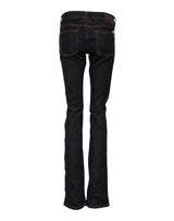 GF Ferre Dark Blue Cotton Mid Waisted Skinny Denim Jeans