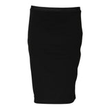 GF Ferre Black Polyester Pencil Cut Knee Length Skirt