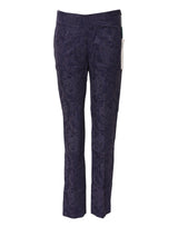 BENCIVENGA Purple Jacquard High Waisted Pants