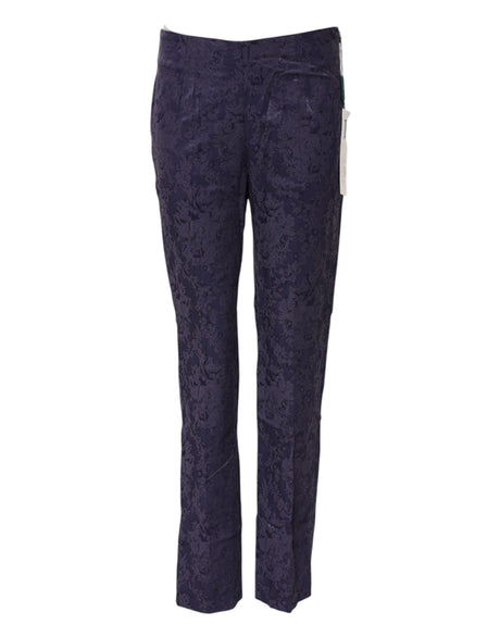 BENCIVENGA Purple Jacquard High Waisted Pants