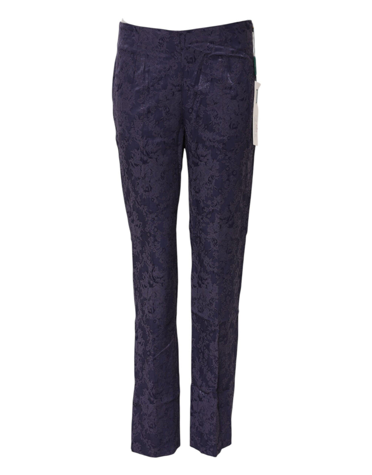 BENCIVENGA Purple Jacquard High Waisted Pants