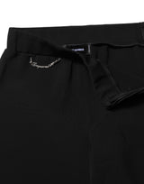 Dsquared² Black Polyester High Waisted Flared Pants
