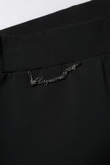 Dsquared² Black Polyester High Waisted Flared Pants