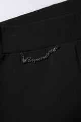 Dsquared² Black Polyester High Waisted Flared Pants