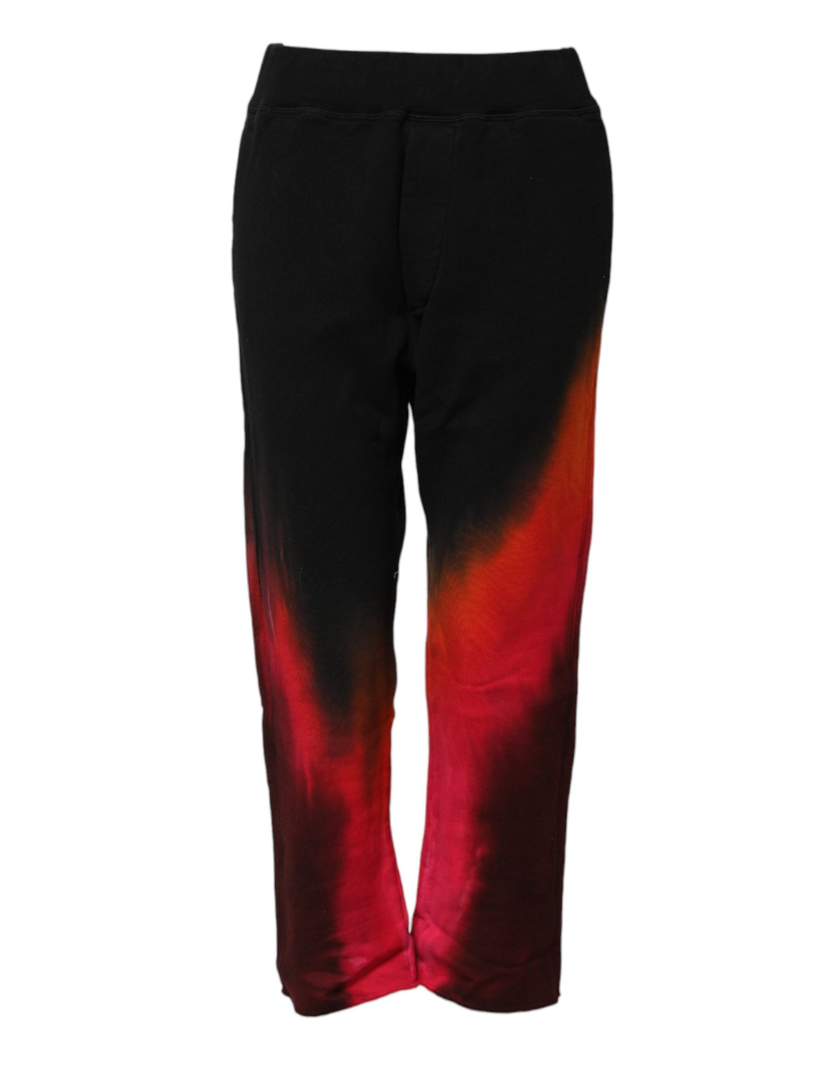 Dsquared² Black Red Cotton Straight Fit Jogger Pants