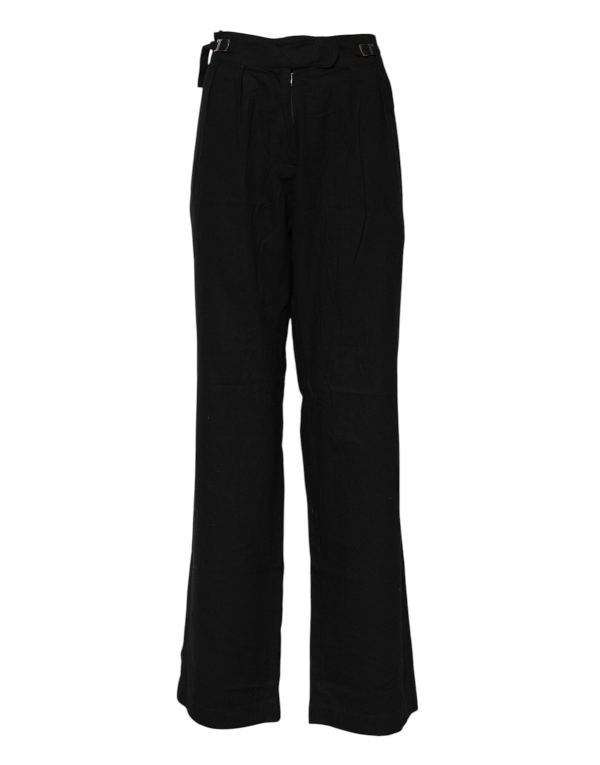Ermanno Scervino Black Straight Fit High Waist Pants