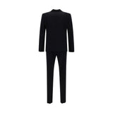 Dsquared² Black Fleece Wool Two-Piece Suit