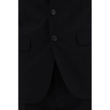 Dsquared² Black Fleece Wool Two-Piece Suit