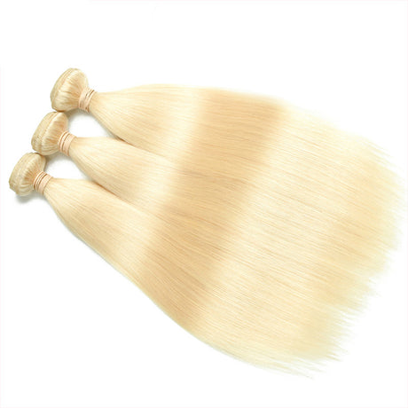 Blond Straight Wave Real Human Hair Extension