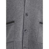Thom Browne Gray Merino Wool Cardigan