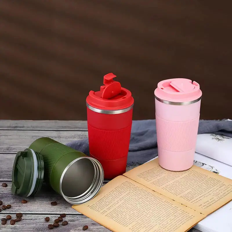 Vacuum Insulated Travel Mug with Lid - Stainless Steel