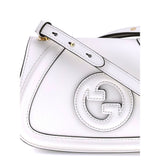 Gucci White Calf Leather Bos Taurus Handbag