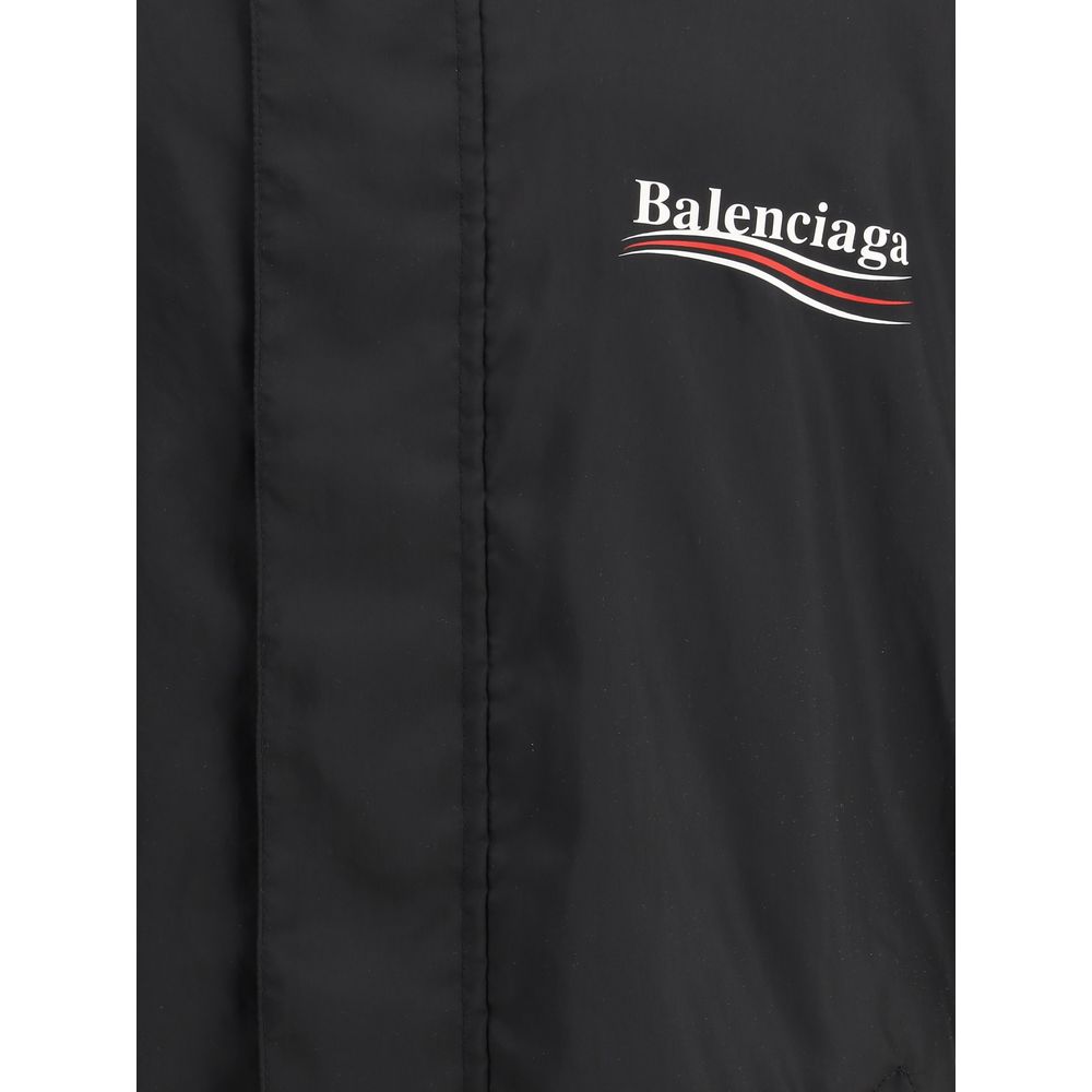 Balenciaga Black Polyester Shell Jacket