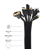 Cable Management Set with Zippered Organizer Sleeve