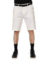 Dolce & Gabbana White Chinos Cotton Stretch Men Casual Shorts