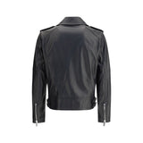 Dsquared² Black Calf Leather Bos Taurus Biker Jacket
