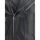 Dsquared² Black Calf Leather Bos Taurus Biker Jacket