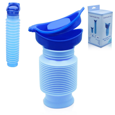 GREATCITI Emergency Urinal Pocket Toilet for Men Women Pee Bottles with Sealed Lid Collapsible Portable Urinals for Camping Travel Car Traffic Jam 750ML