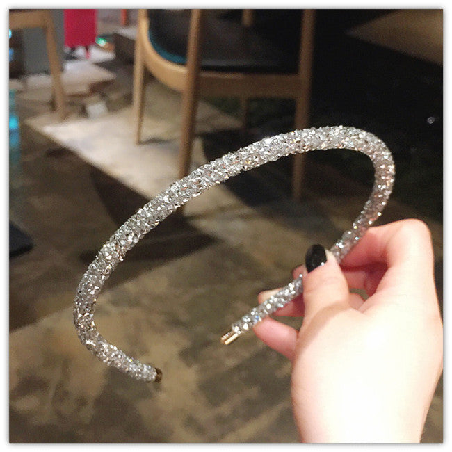 Sparkling Rhinestone Thin Headband Hair Accessory