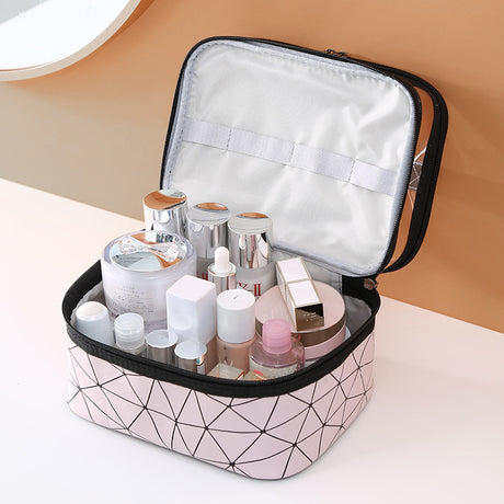 Double-Layer Waterproof Makeup Organizer Box