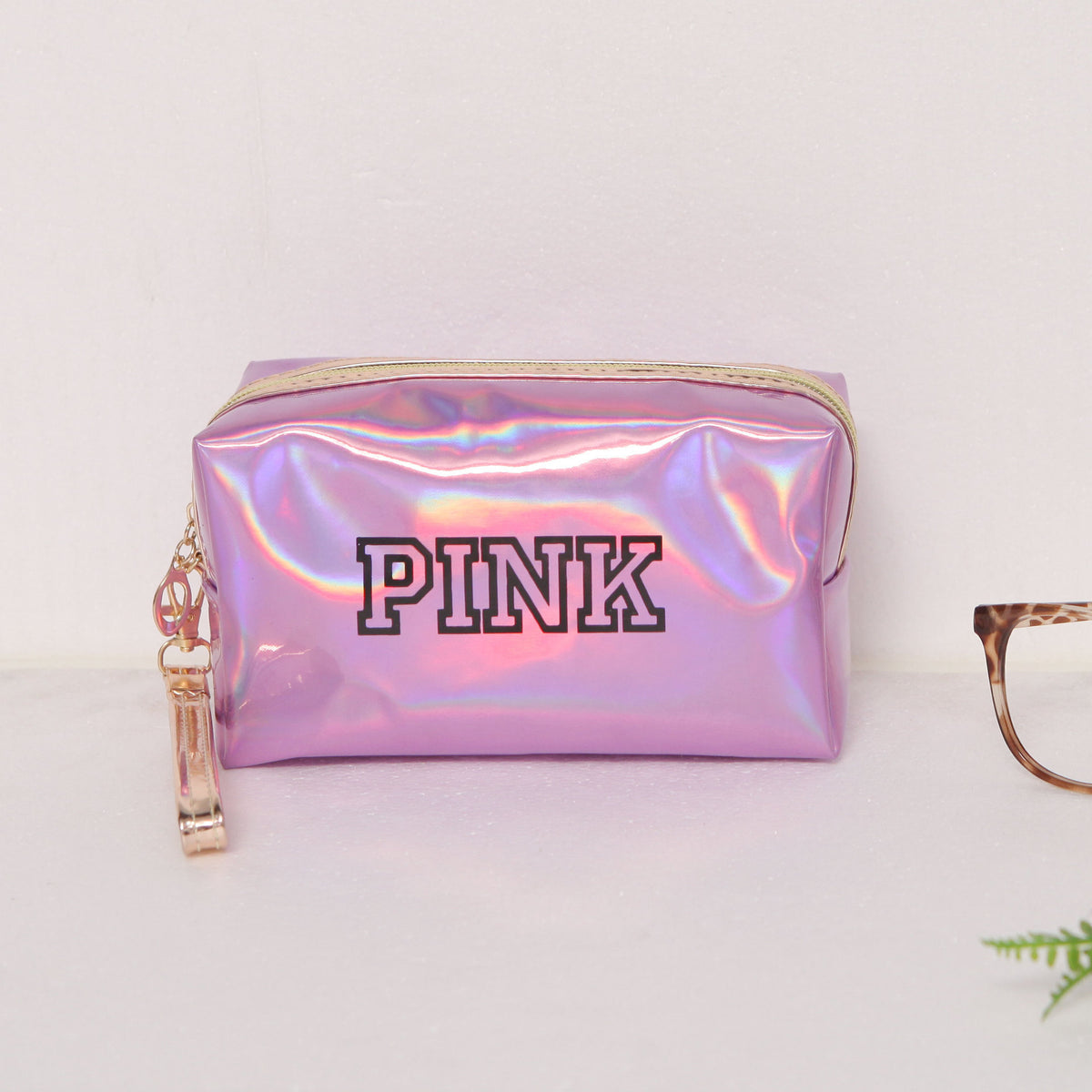 Waterproof Fashionable PU Laser Makeup Bag - Customizable